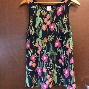 Anthropologie Embroidered Tank Top